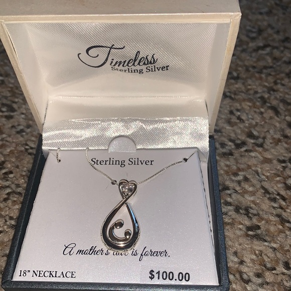 Kohl's Jewelry Sterling Silver 8 Inch Chain Mother And Baby Pendant